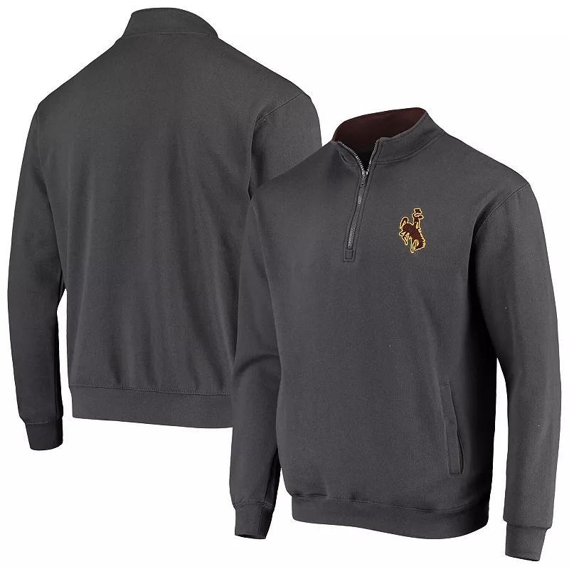 Mens Colosseum Charcoal Wyoming Cowboys Tortugas Logo Quarter-Zip Jacket Product Image
