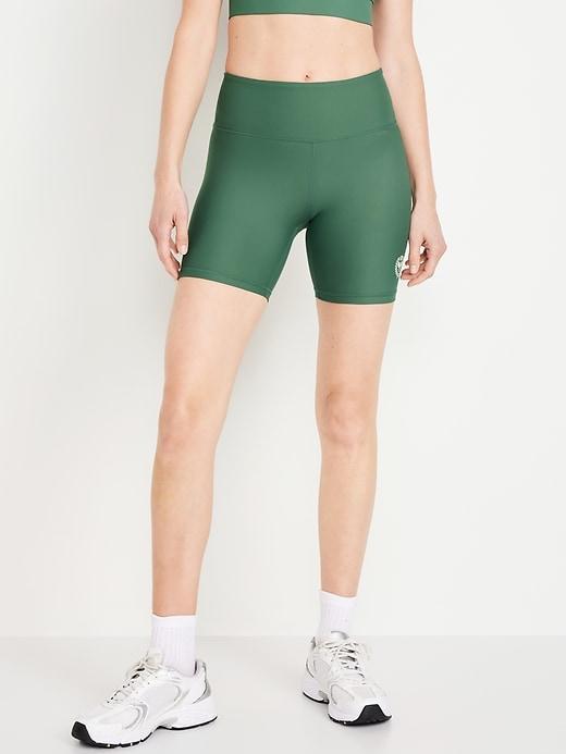 High-Waisted PowerSoft Biker Shorts -- 6-inch inseam Product Image