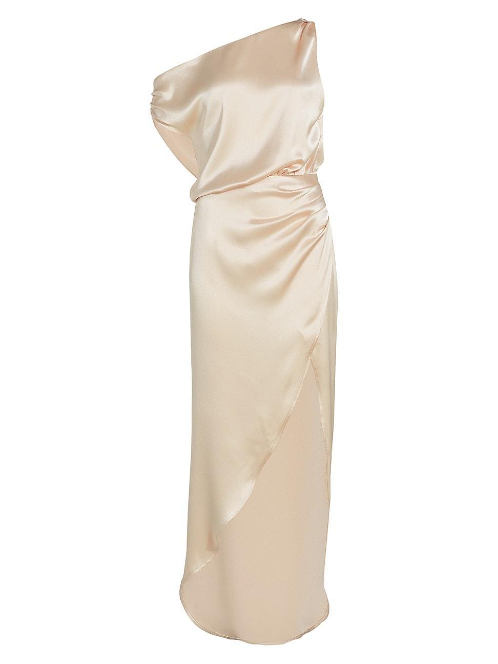 Womens Dinah One-Shoulder Satin Gown Product Image