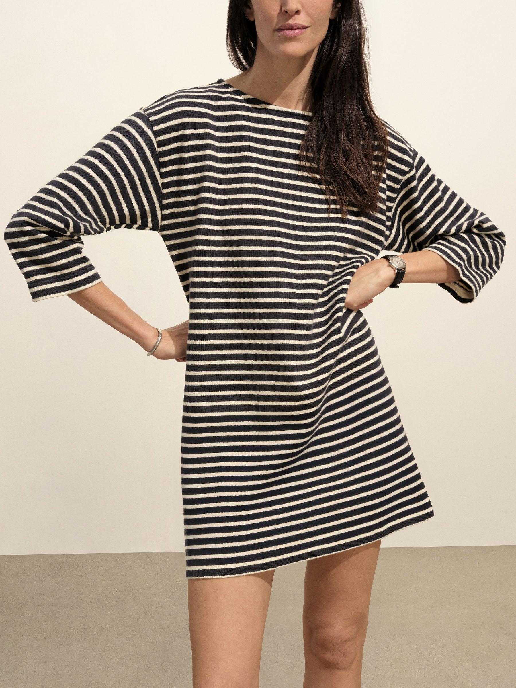 Navy/Natural Stripe Catalina Mariner Dress Product Image