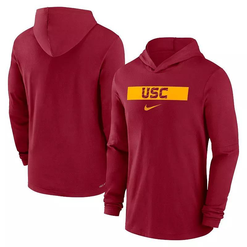 Men's Nike Cardinal USC Trojans 2024 Sideline Hoodie Performance Long Sleeve T-Shirt, Size: Large, Red Product Image