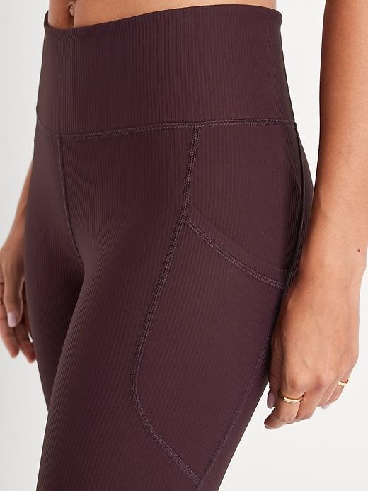 High-Waisted PowerSoft Rib Leggings Product Image