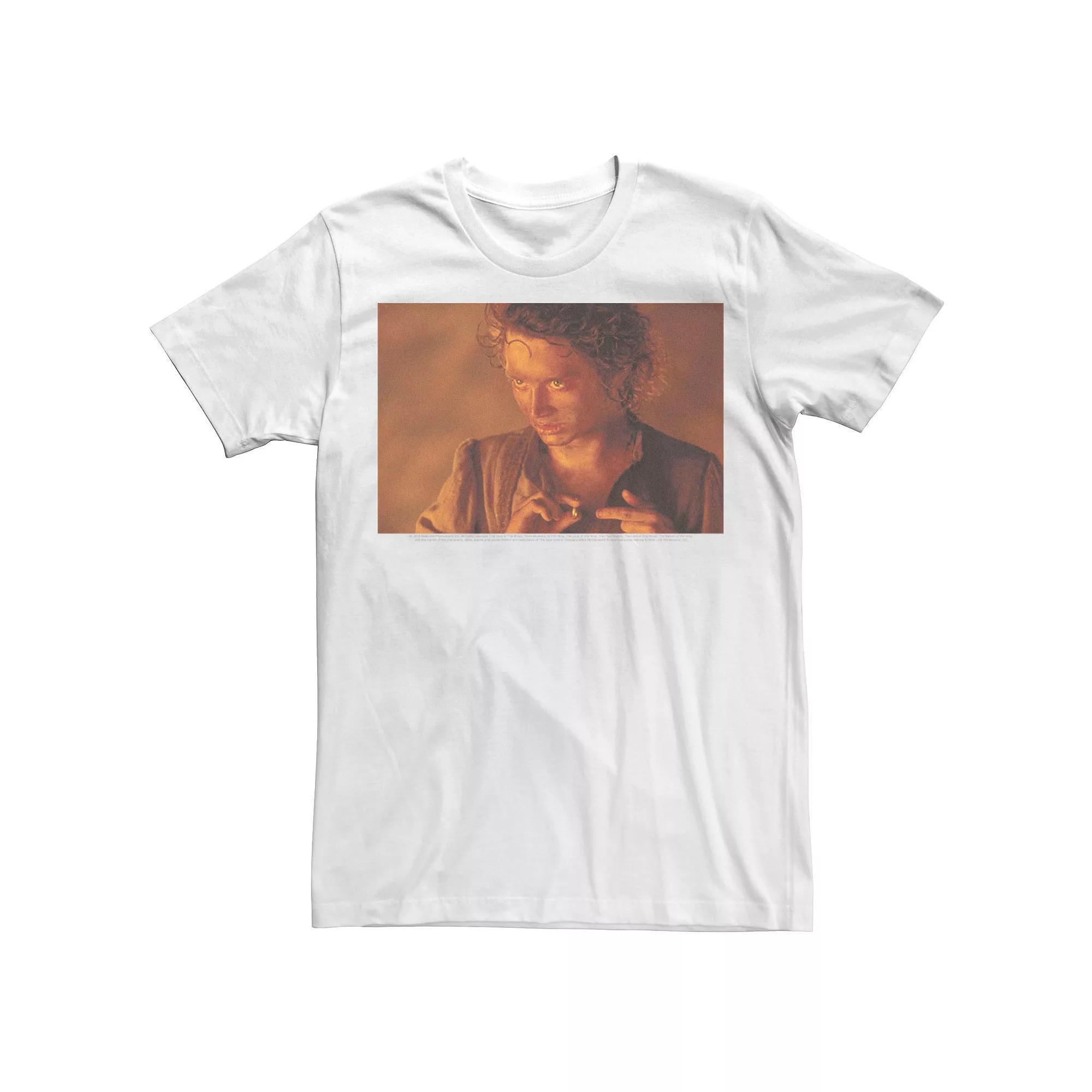Men's Lord Of The Rings Evil Ring Photo Real Tee, Size: 3XL, White Product Image