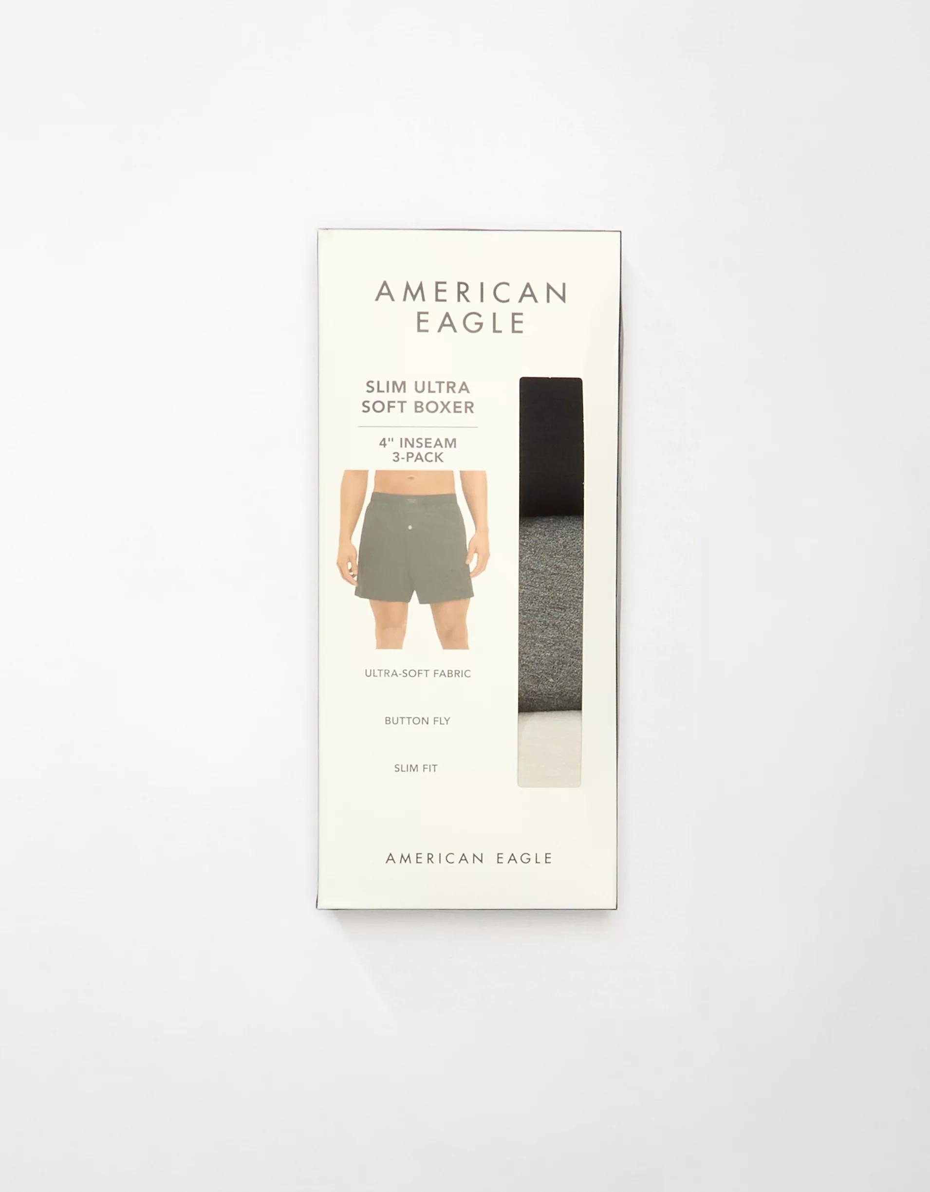 AEO Men's Slim Knit Ultra Soft Boxer Short 3-Pack Product Image