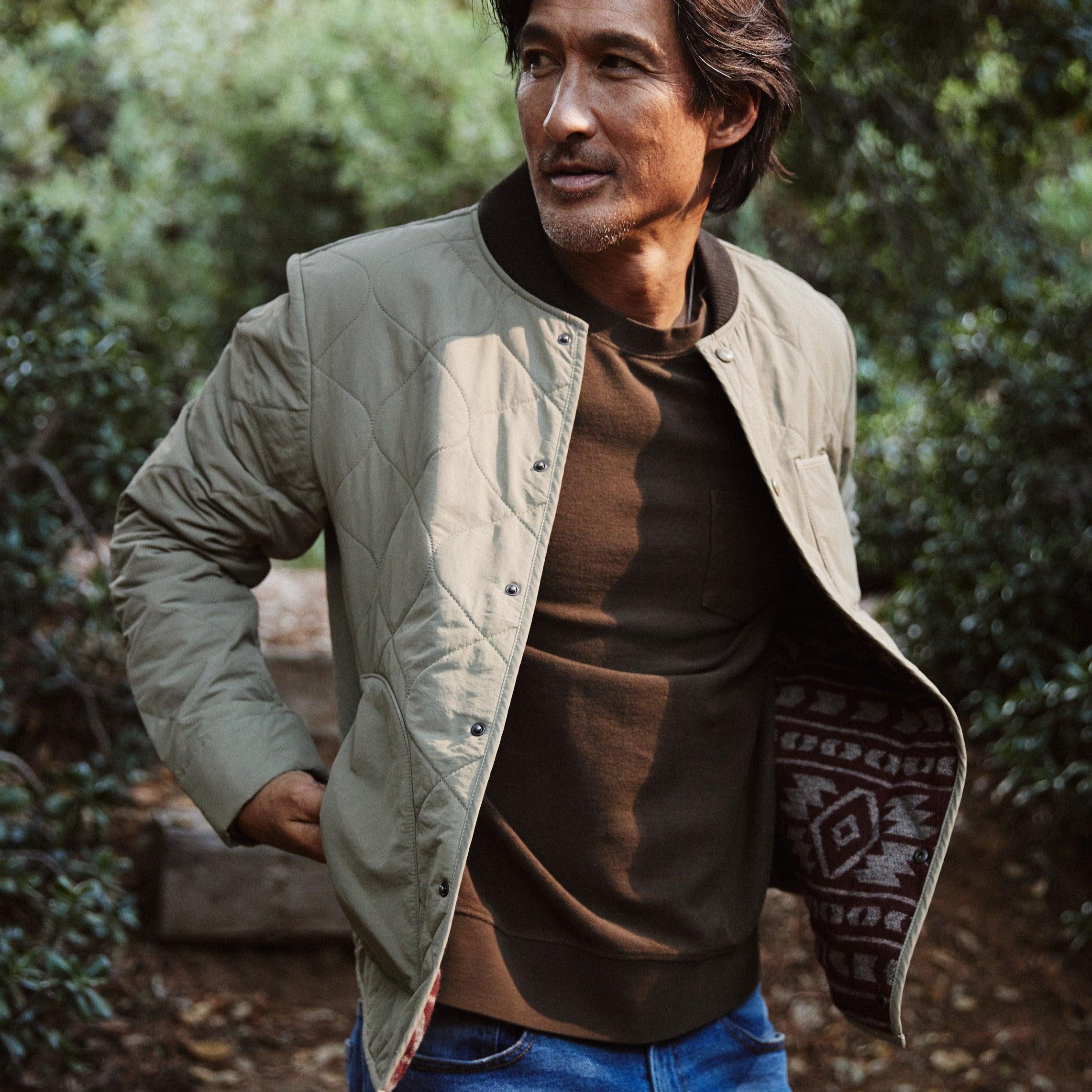 New Daines Quilted Bomber - Dusty Olive Product Image