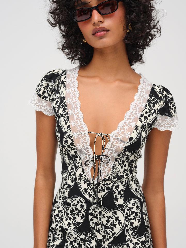 Cross Your Heart Midi Dress — Black Product Image