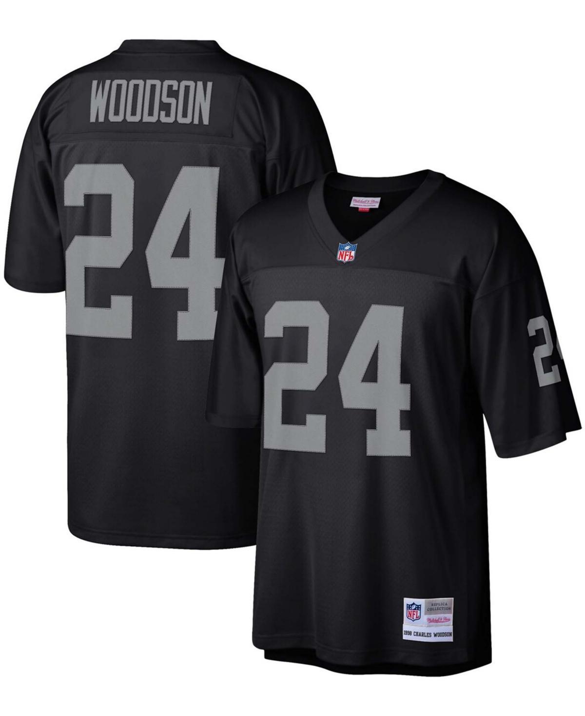 Men's Mitchell & Ness Charles Woodson Black Las Vegas Raiders Legacy Replica Jersey, Size: 5XL, Lvr Black Product Image