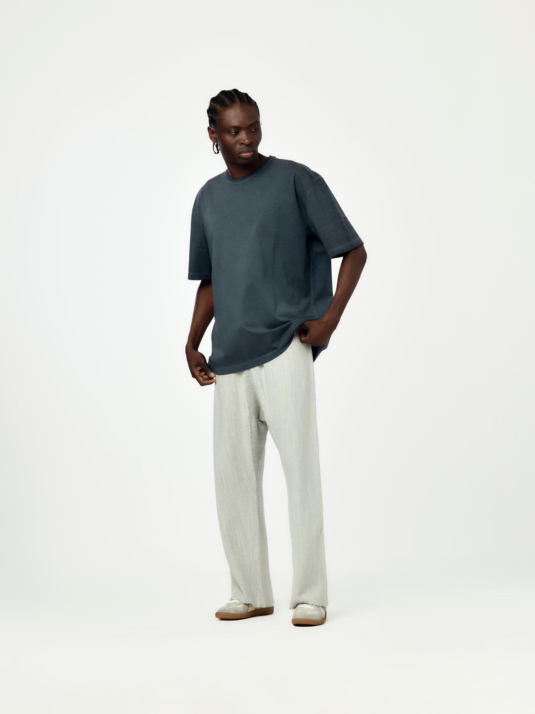 Recarded Yarn Fleece Pants (Grey Melange) Product Image