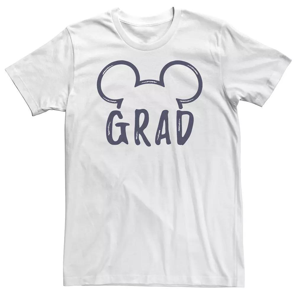 Big & Tall Disney Mickey Classic Mickey Mouse Ears Grad Graphic Tee, Men's, Size: 3XL Tall, White Product Image