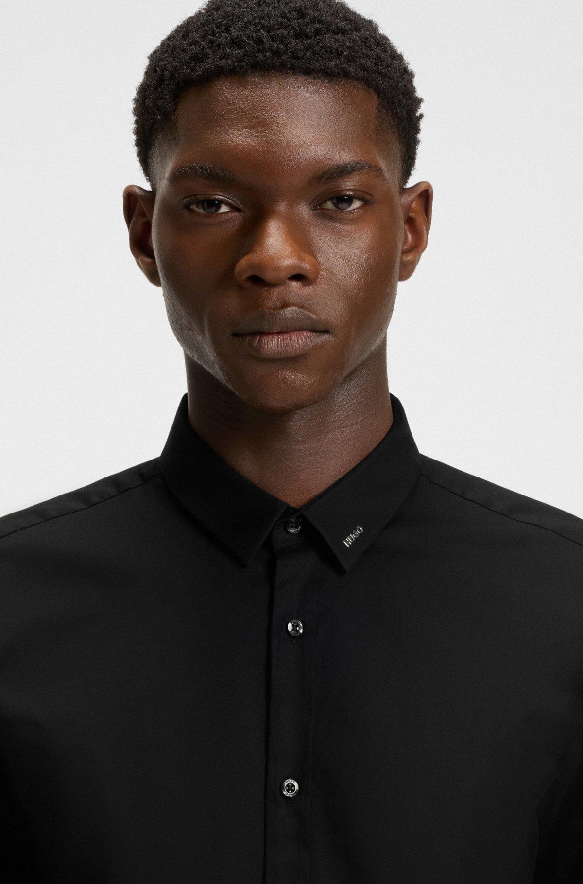 Extra-slim-fit shirt in stretch-cotton canvas Product Image