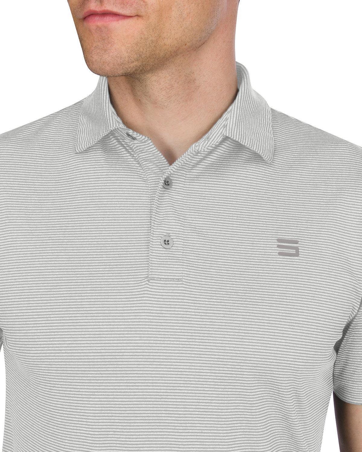Three Sixty Six Men’s Thin-Striped Golf Polo Shirt Male Product Image