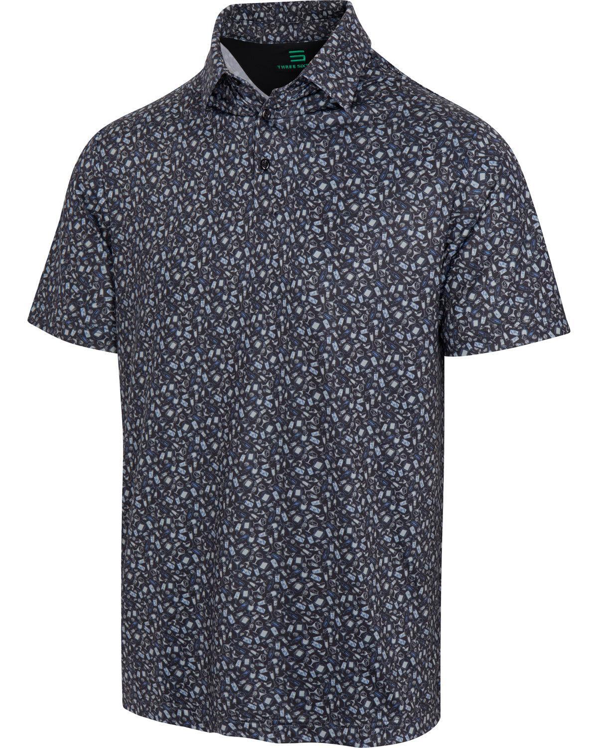 Three Sixty Six Men’s Print Golf Polos Male Product Image