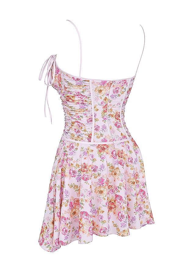 Alejandra Light Lavender Print Corset Dress Product Image
