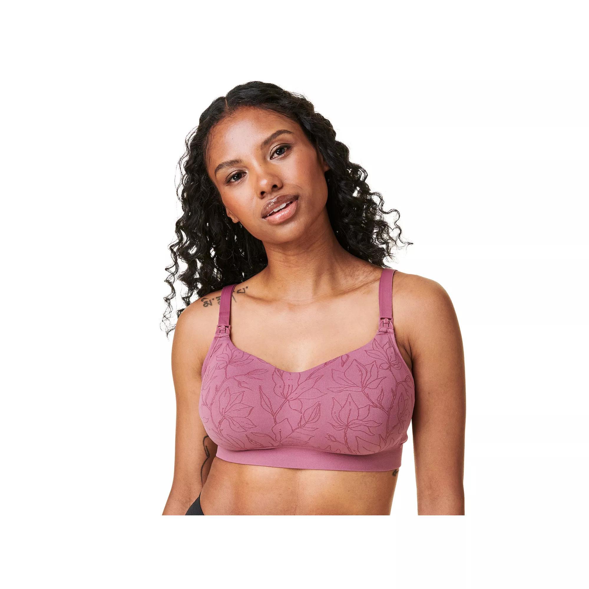 Bravado Designs Intrigue Maternity & Nursing Bra 11042, Women's, Size: Large, Pink Jacquard Product Image