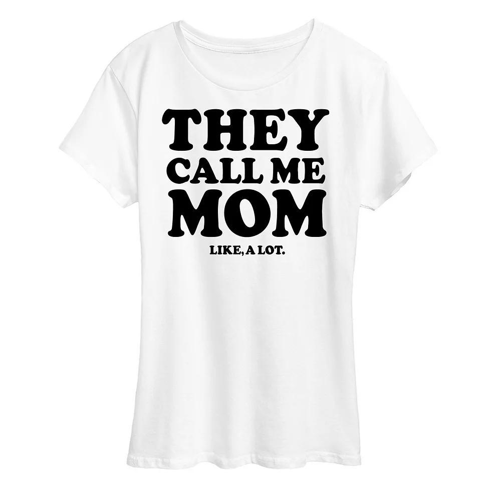 Womens Call Me Mom A Lot Graphic Tee Product Image