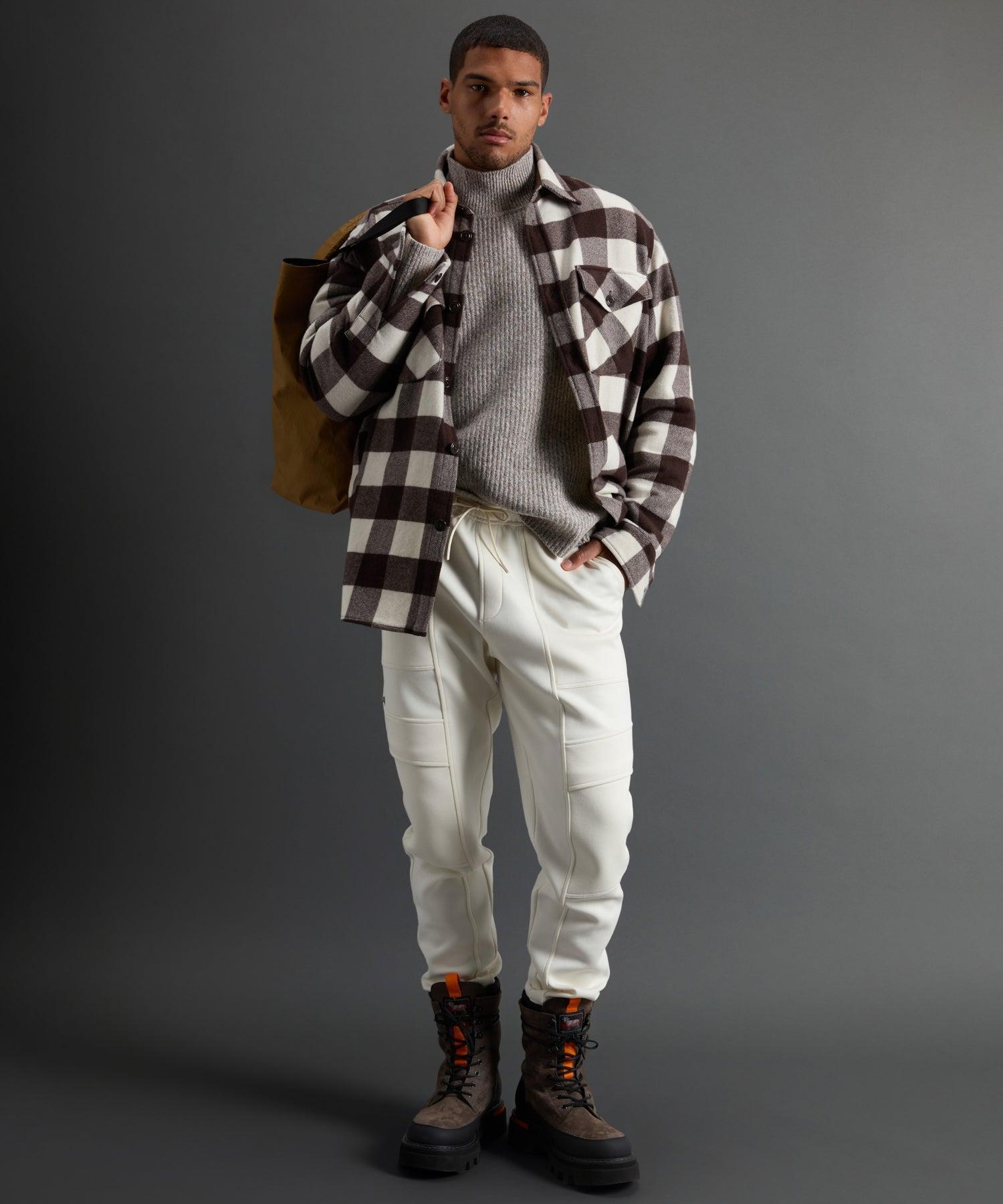 Todd Snyder X Woolrich Cashmere Shirt Jacket in Brown Plaid Product Image