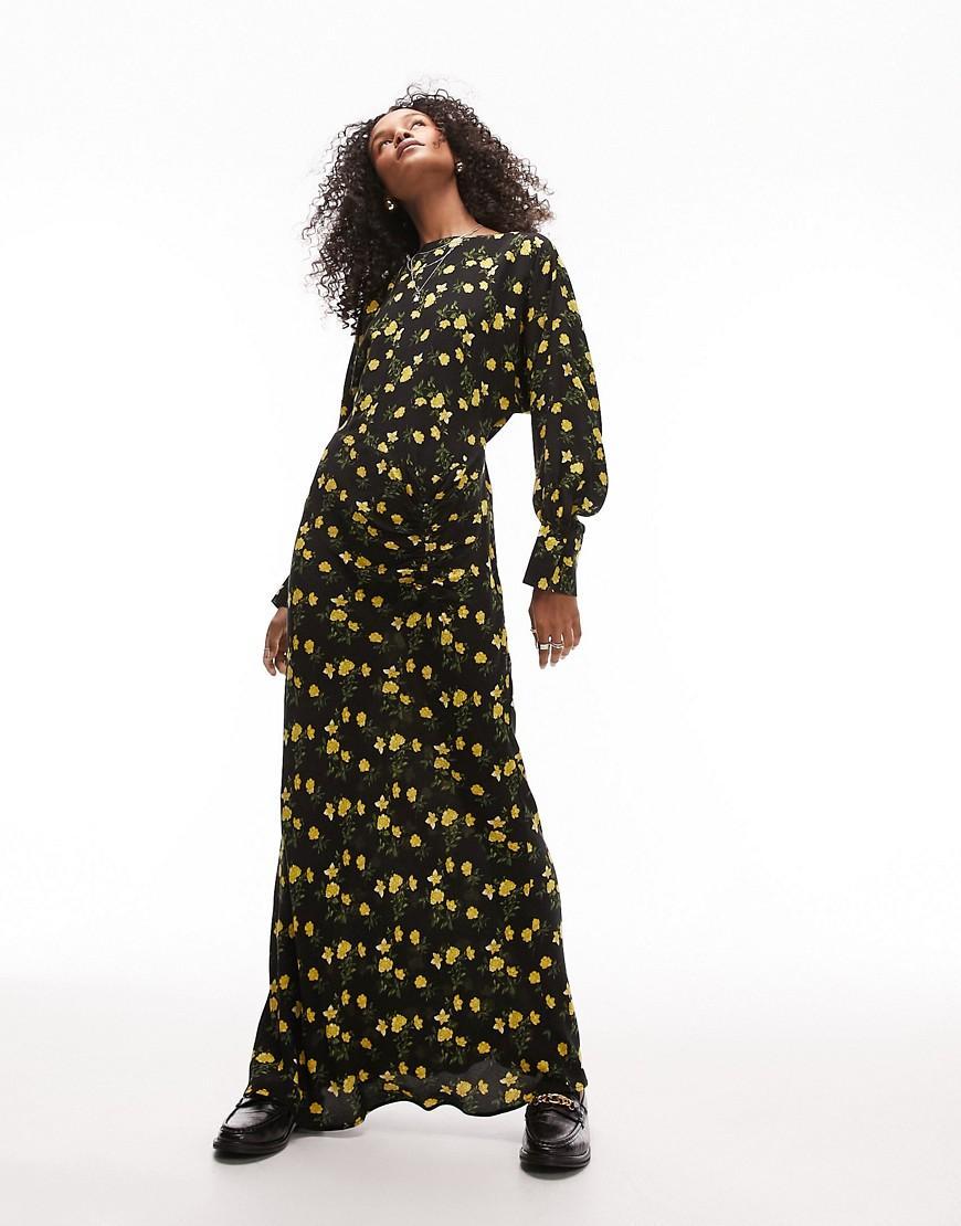 Topshop ruch front detail midi dress Product Image