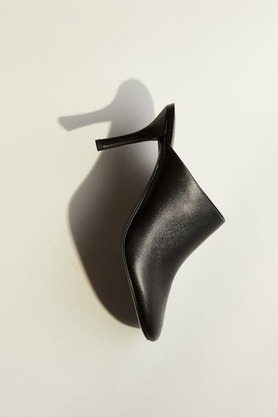 Heeled Leather Mules Product Image