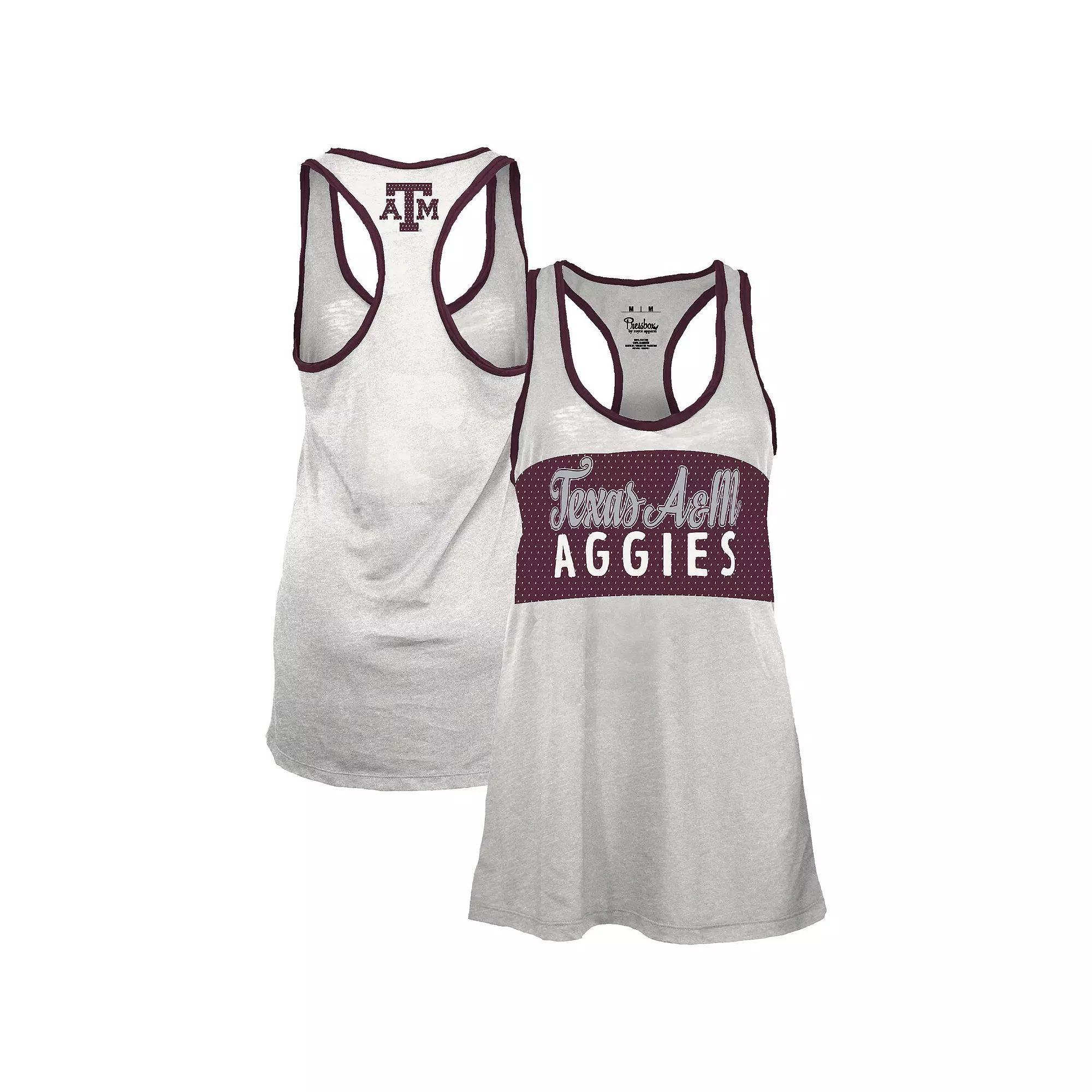 Women's Pressbox White/Maroon Texas A&M Aggies Tracy Racerback Tank Top, Size: Large Product Image