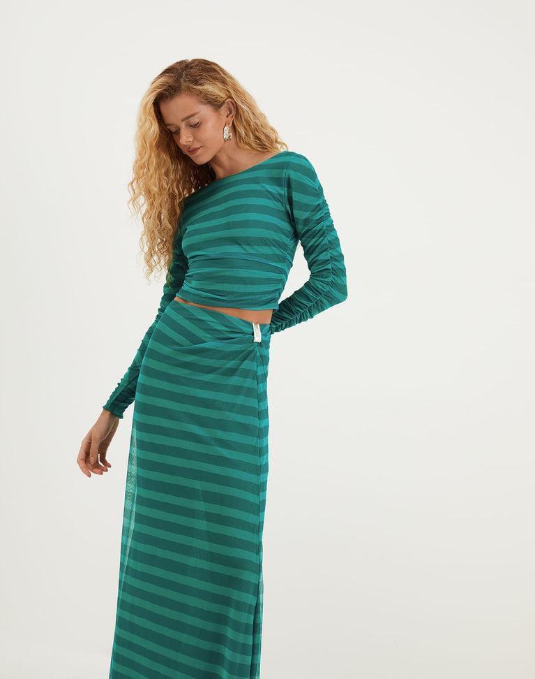 Amira Detail Long Skirt - Harmonie Yacht Product Image