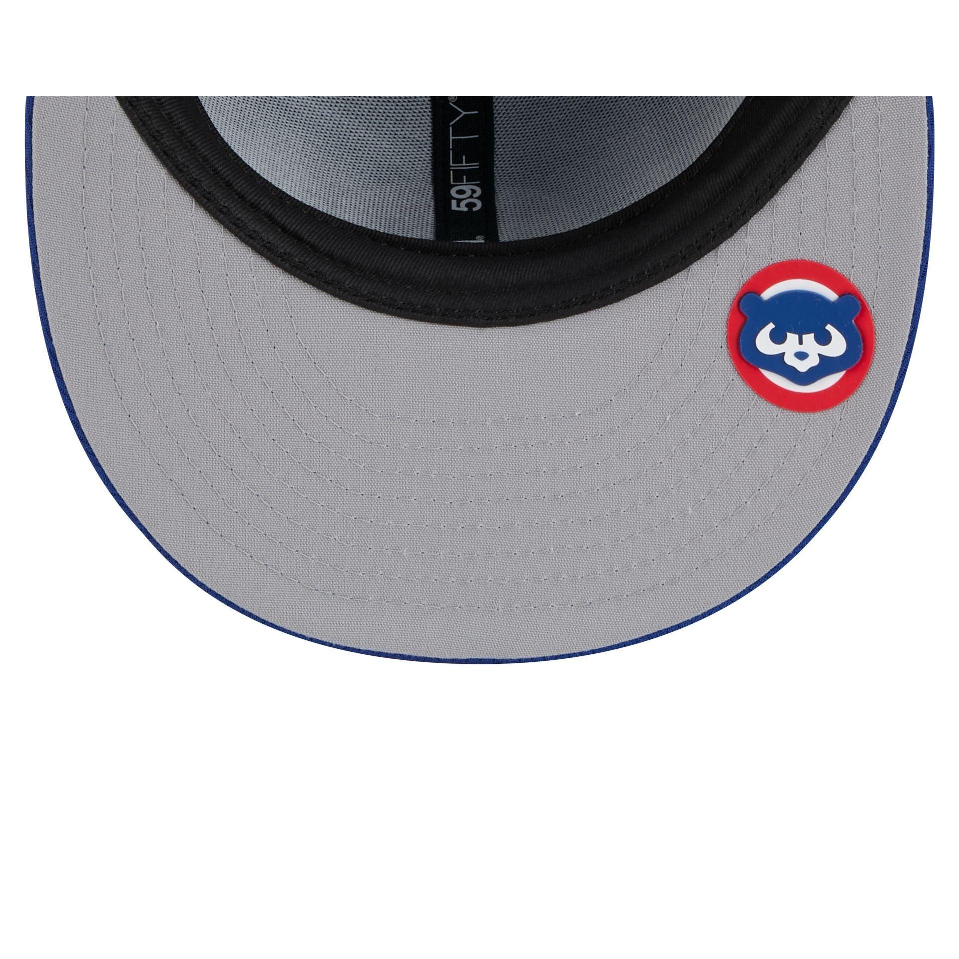Atlanta Braves Black and White Basic 59FIFTY Fitted Hat Male Product Image