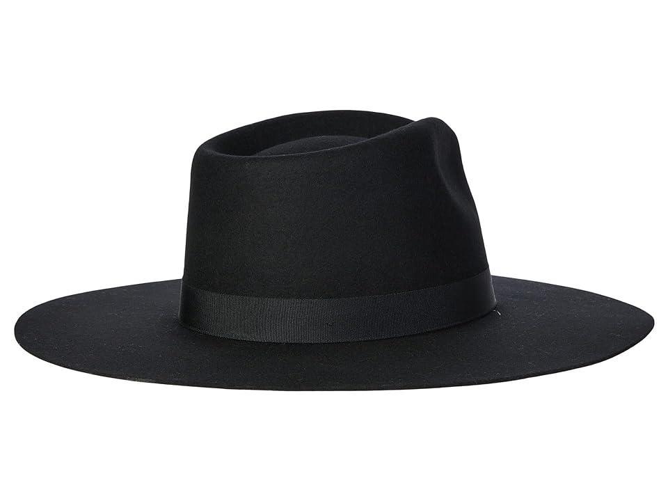 San Diego Hat Company Wool Felt Stiff Brim Fedora w/ Bow Trim Fedora Hats Product Image