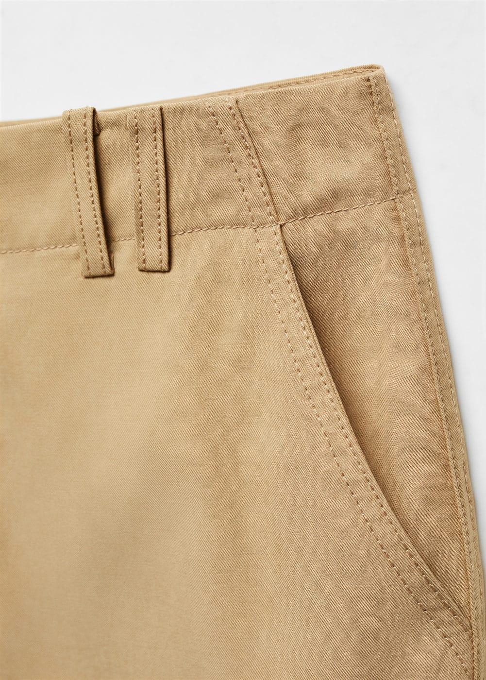 Wideleg lyocell trousers - Women | MANGO USA Product Image