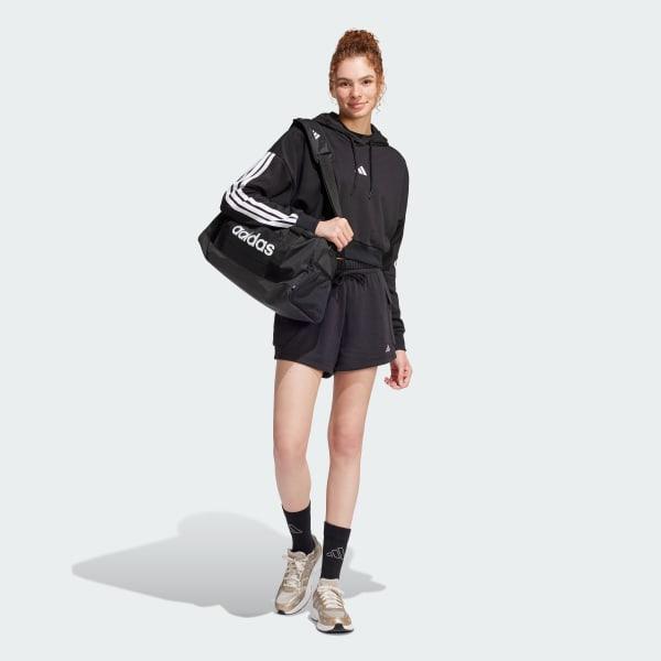 Women's adidas Essentials 3-Stripes French Terry Sportswear Hoodie, Size: XL, Black White Product Image