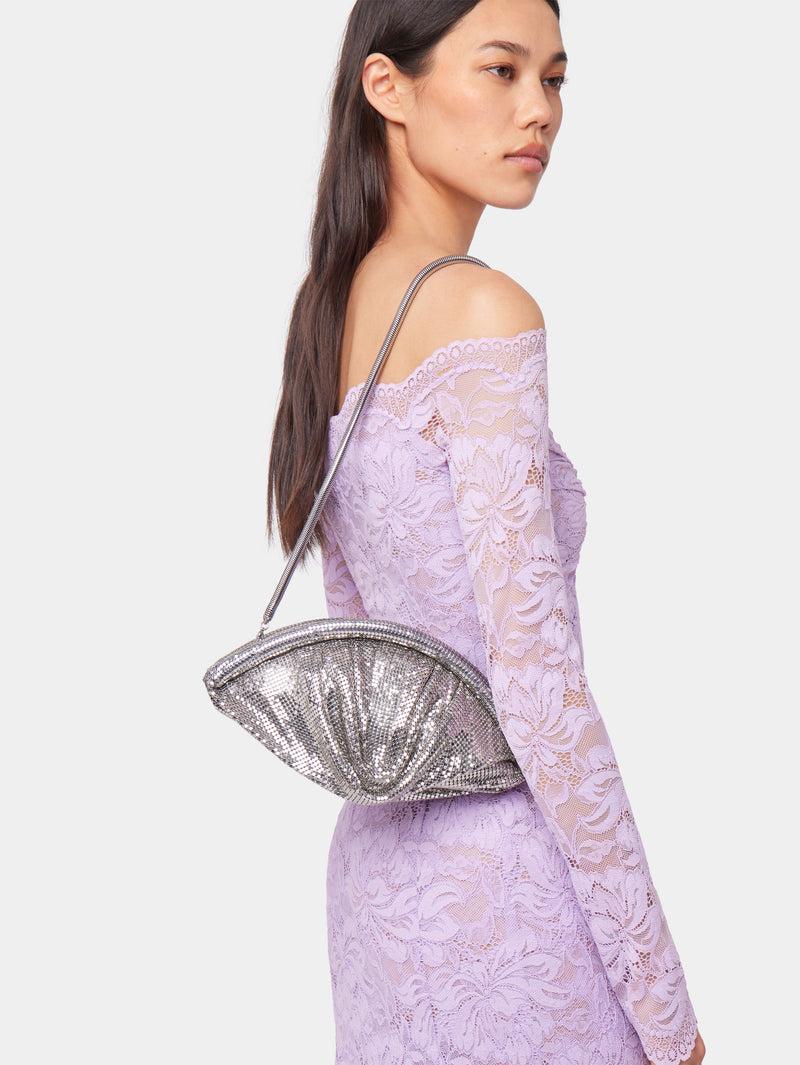 SILVER MESH EVENING CLUTCH Product Image