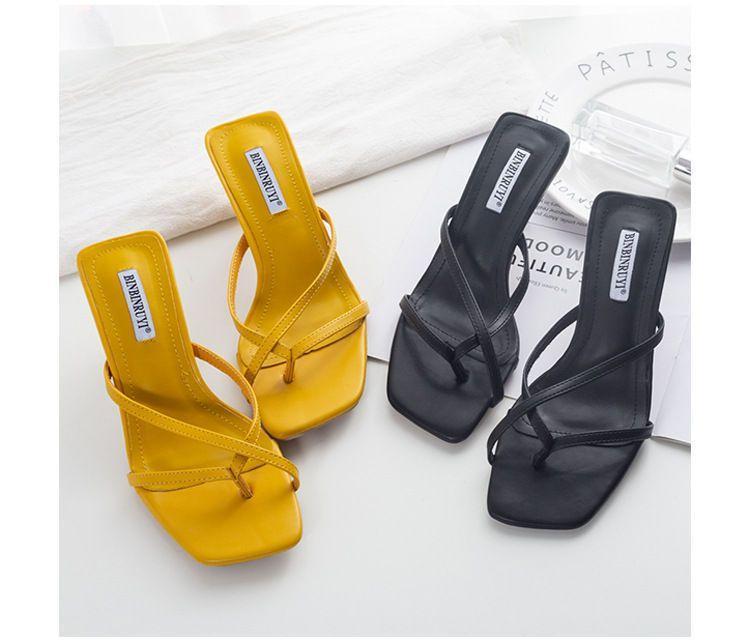 Kitten Heel Thong  Slide Sandals Product Image