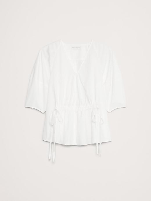 Poplin Cinch-Waist Top Product Image