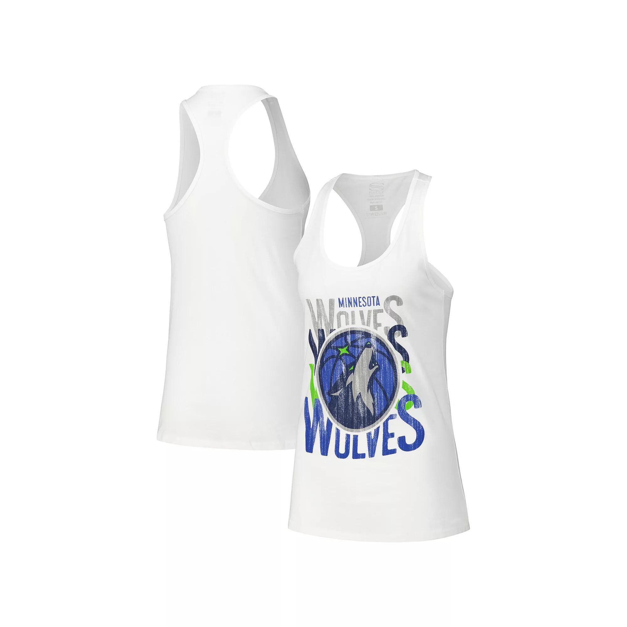 Women's Stadium Essentials White Minnesota Timberwolves Dedication Tank Top, Size: Medium Product Image