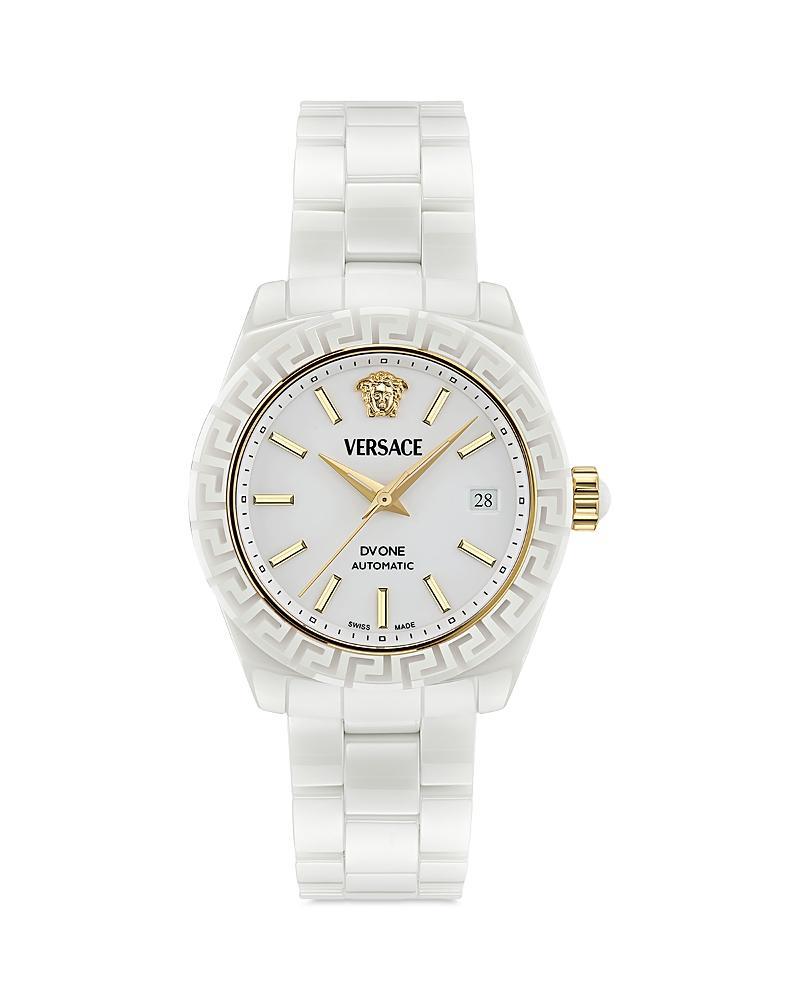 40mm DV One Automatic Watch with Bracelet Strap, White Product Image
