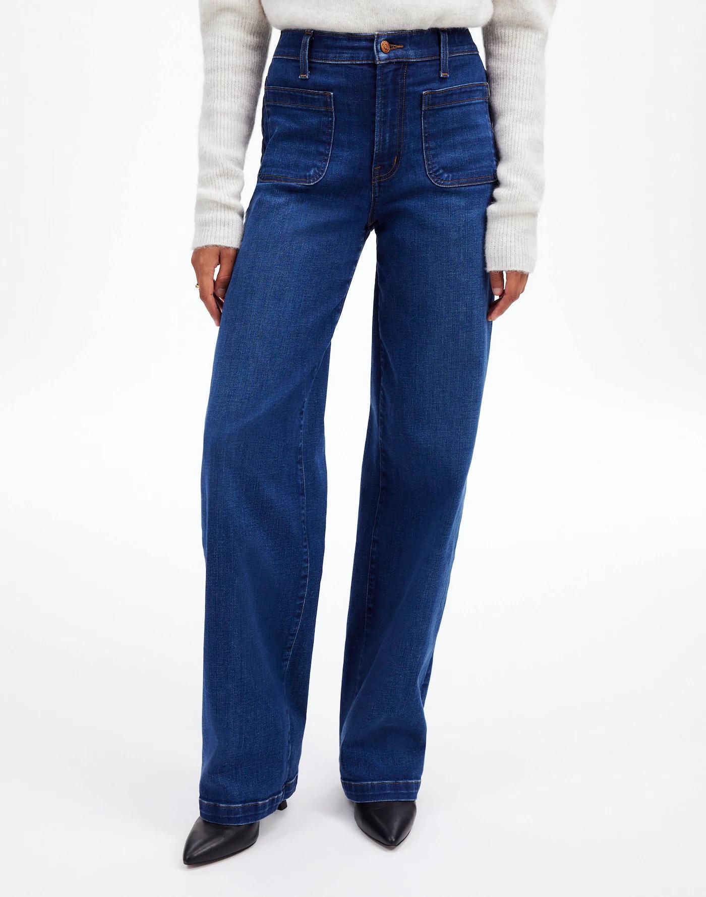 The Tall Emmett Wide-Leg Full Length Jean: Patch Pocket Edition Product Image