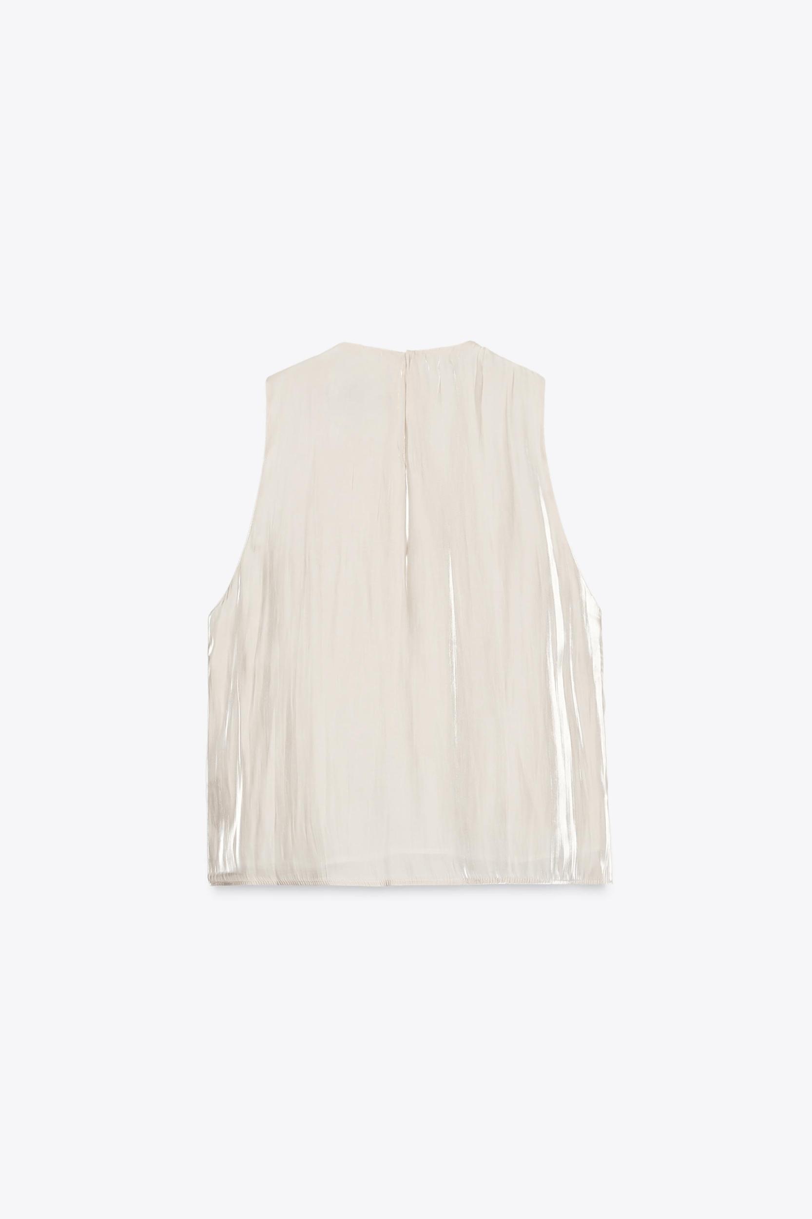 SPARKLY EFFECT RUFFLED TOP Product Image