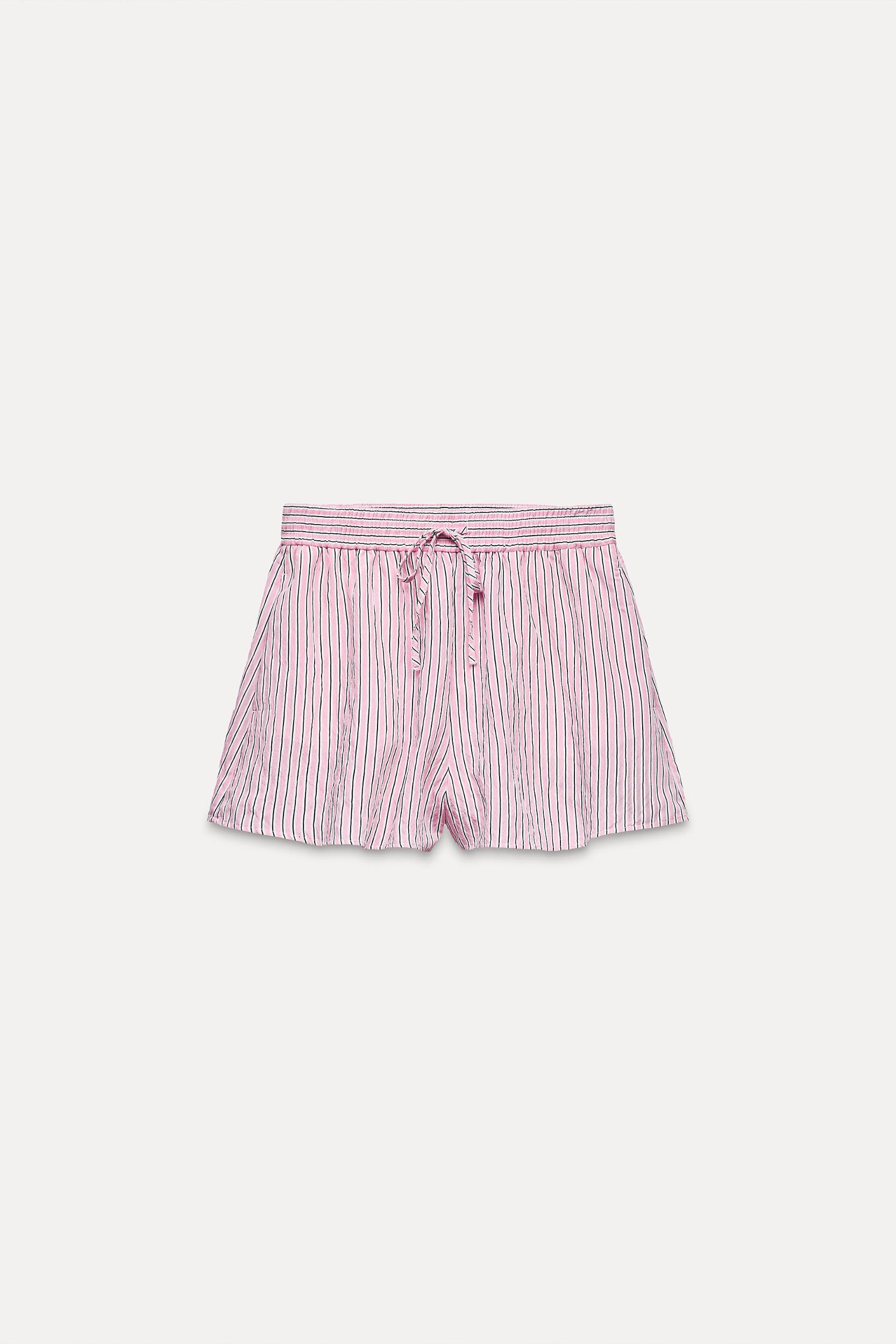 STRIPED POPLIN SHORTS Product Image