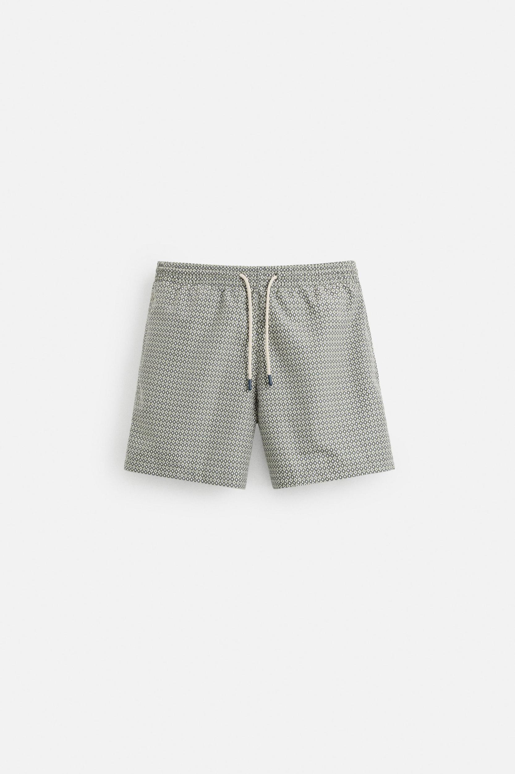 GEOMETRIC PRINT MID-LENGTH SWIMSUIT Product Image