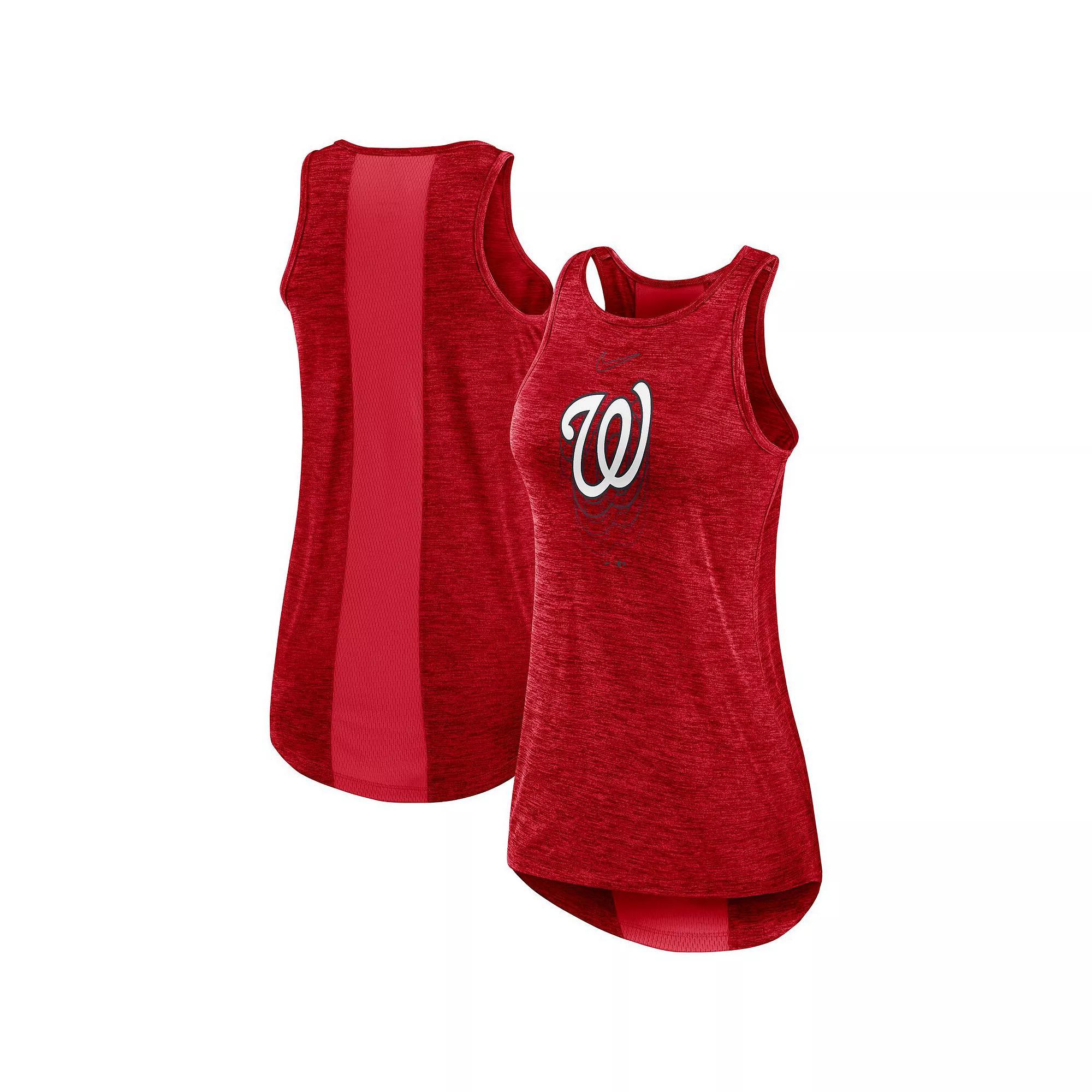 Women's Nike Red Washington Nationals Logo Fade High Neck Performance Tank Top, Size: XL Product Image