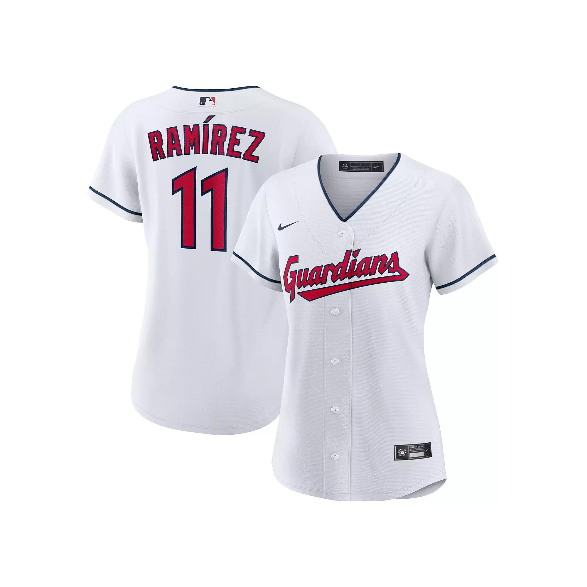 Women's Nike Jose Ramirez White Cleveland Guardians Home Replica Player Jersey, Size: Small, Grd White Product Image
