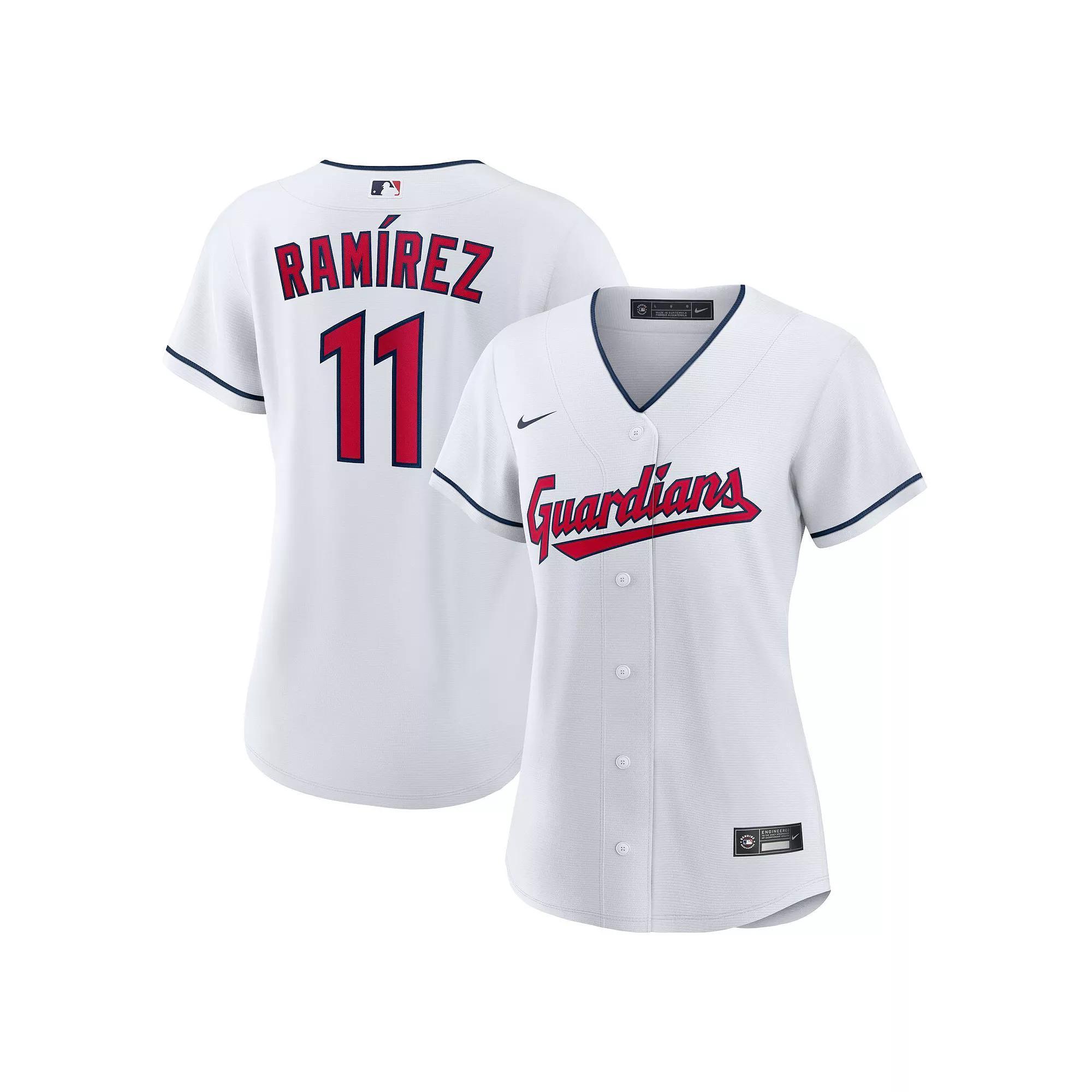 Women's Nike Jose Ramirez White Cleveland Guardians Home Replica Player Jersey, Size: Small, Grd White Product Image