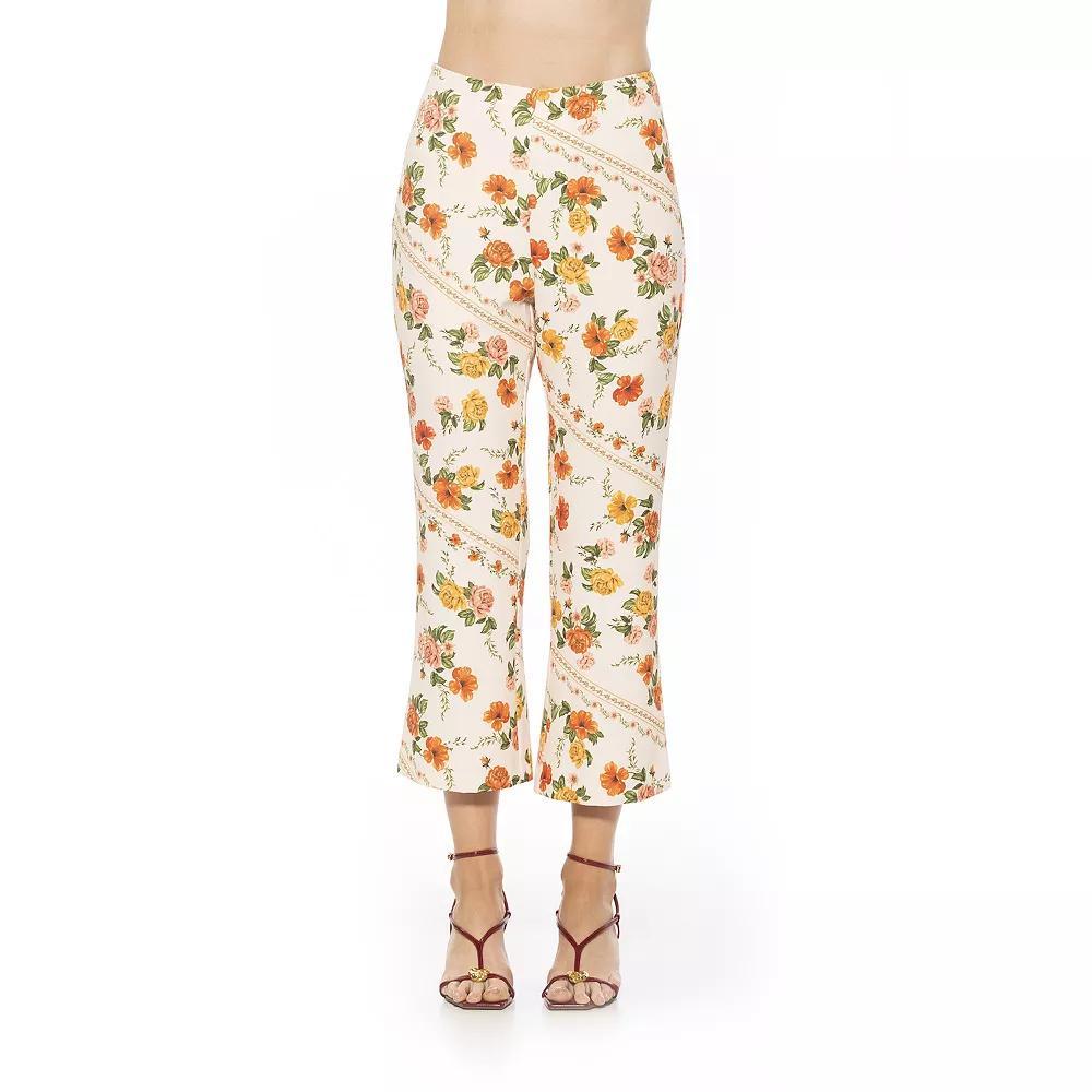 Women's ALEXIA ADMOR Quinn Flared Cropped Capri Pants, Size: 10, Black Product Image