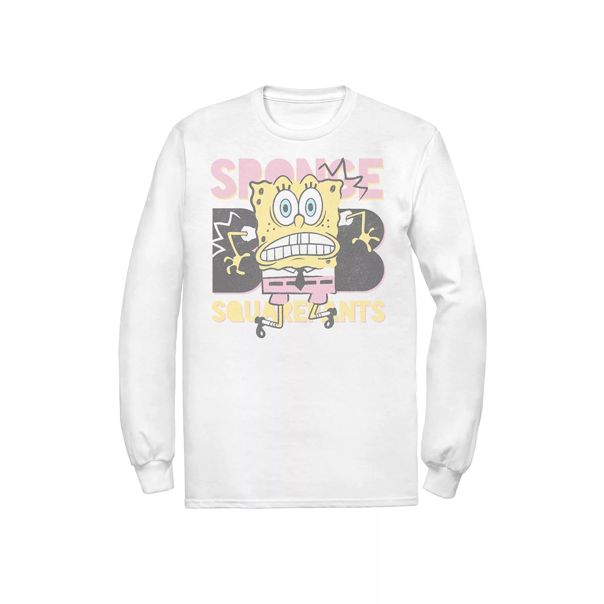 Men's SpongeBob SquarePants Scared Sponge Tee, Size: XL, White Product Image