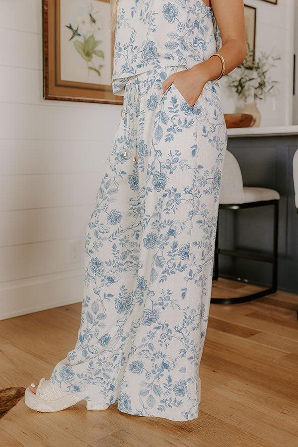 Tuscany Villa High Waist Linen-Blend Pants Product Image