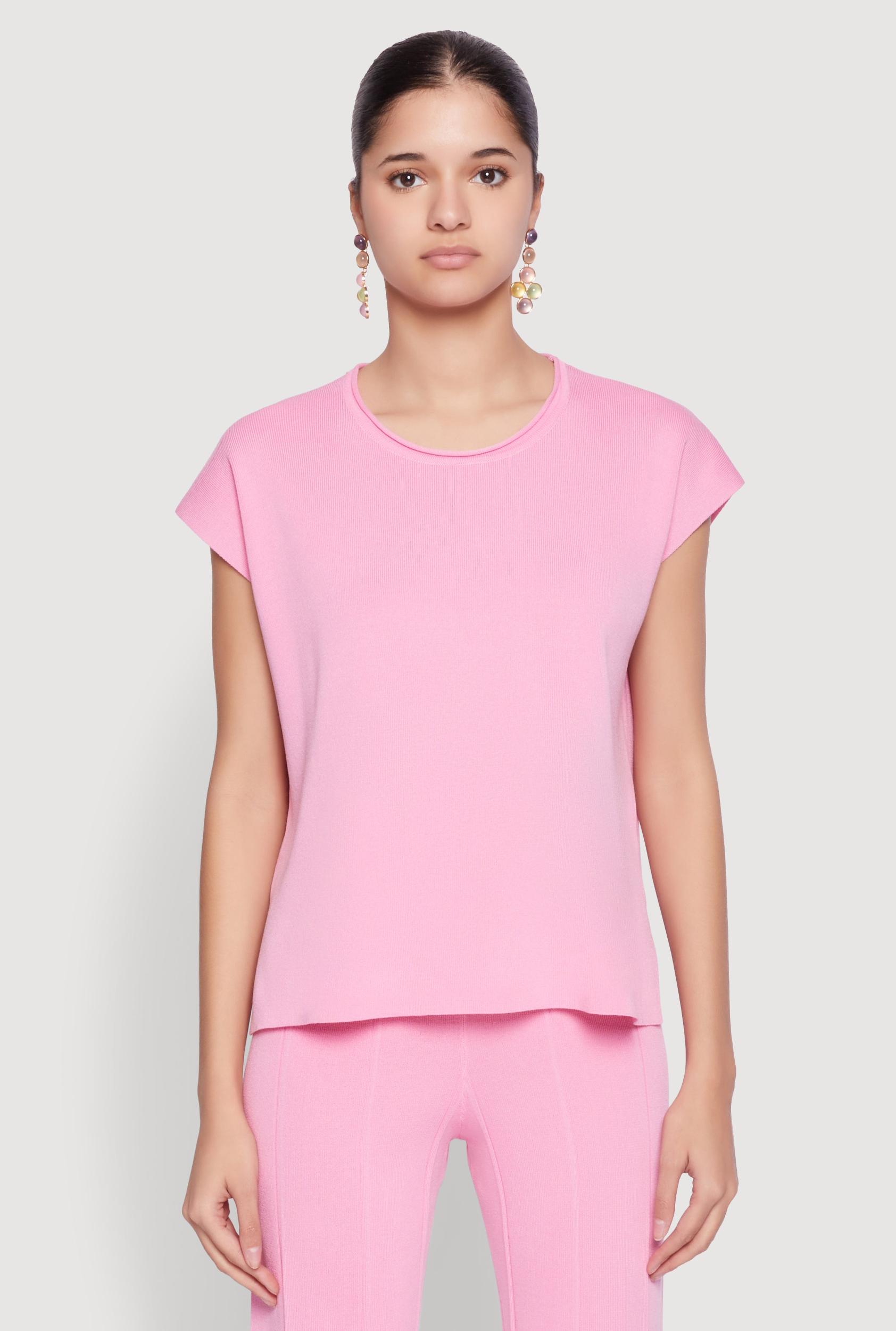 Womens Daisy Knitted Cap Sleeve Top Product Image