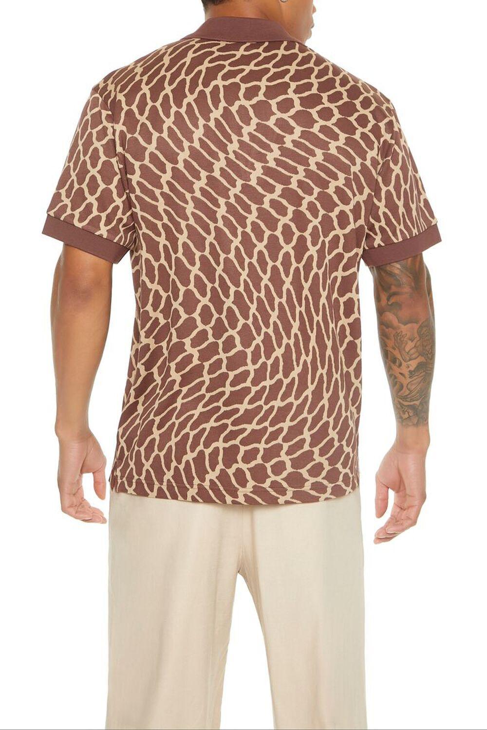 Giraffe Print Split-Neck Shirt | Forever 21 Product Image