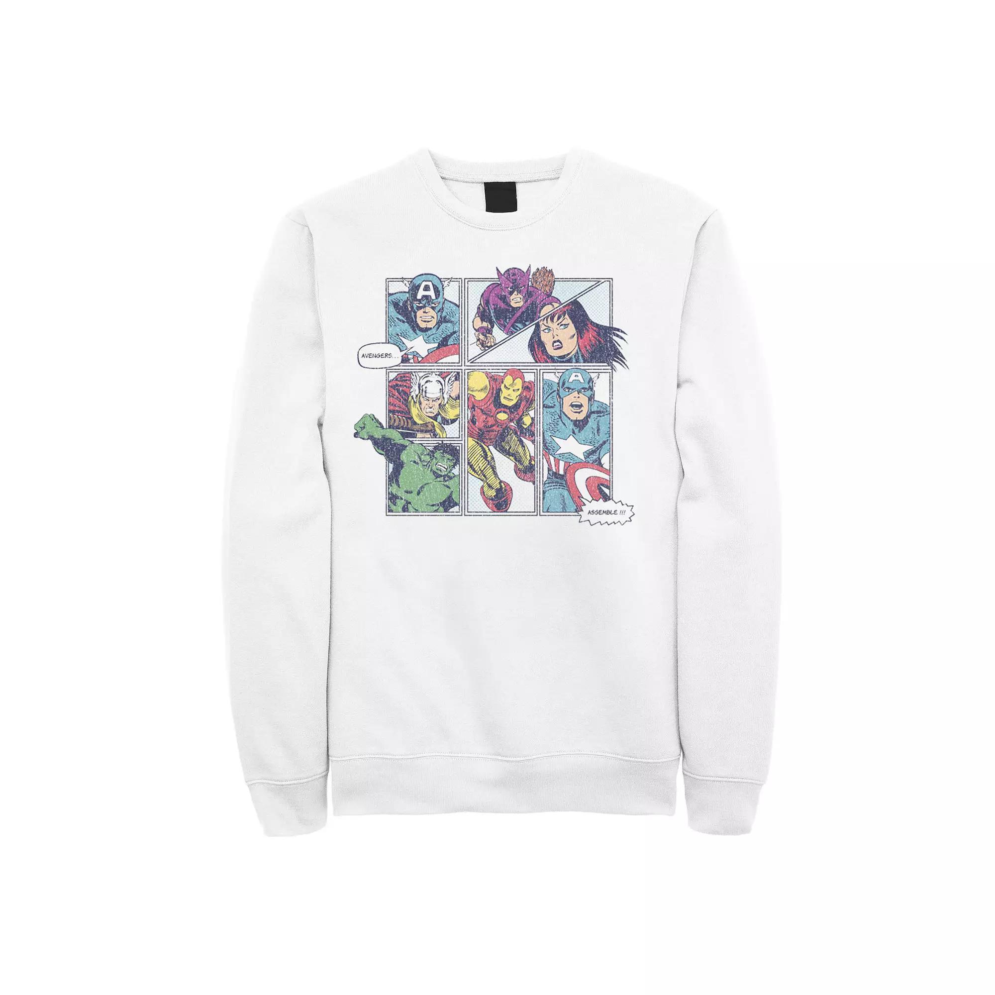 Men's Marvel Avengers Assemble Sweatshirt, Size: Large, White Product Image