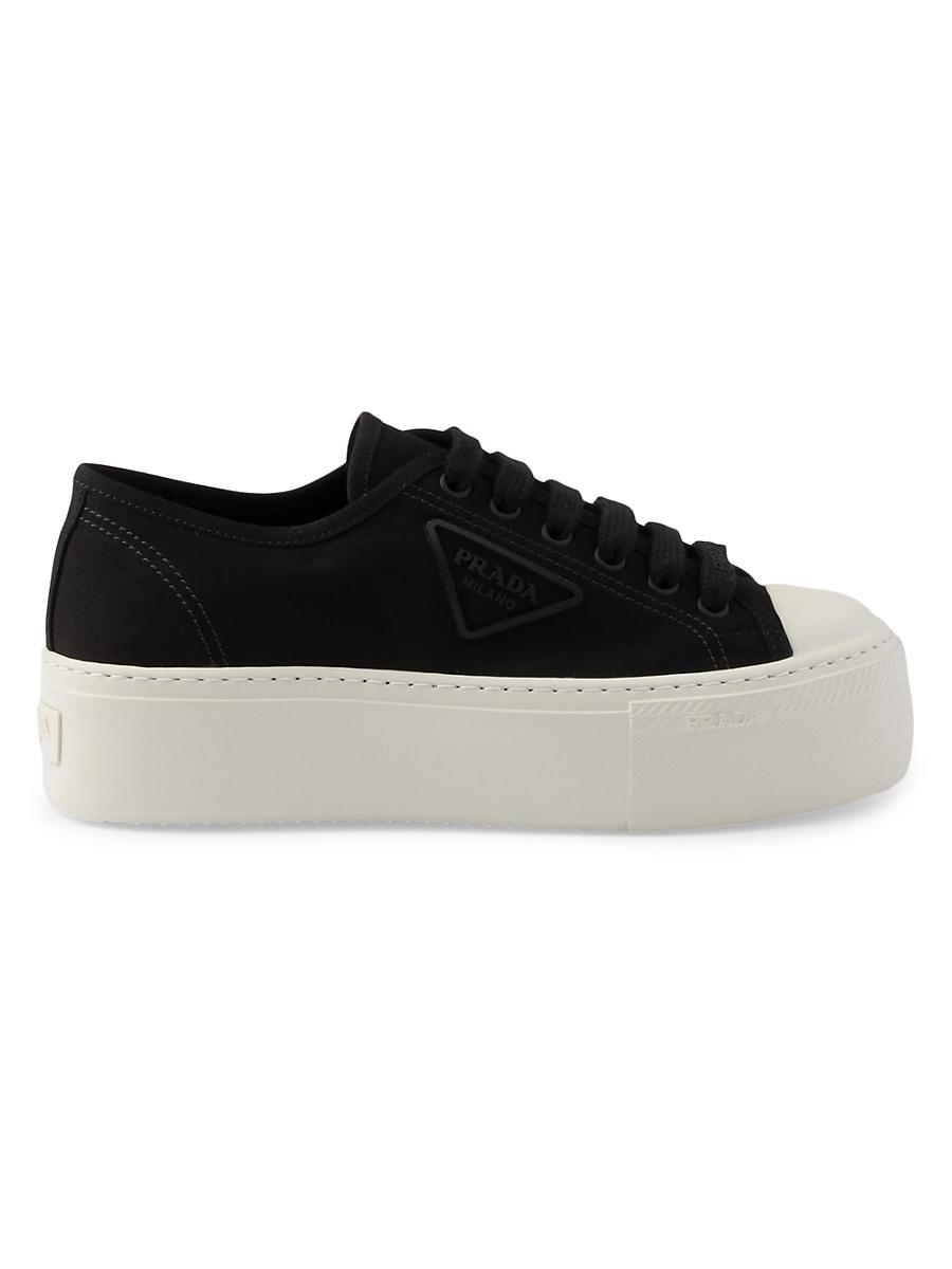 Prada Womens Laced Fabric Sneakers Product Image