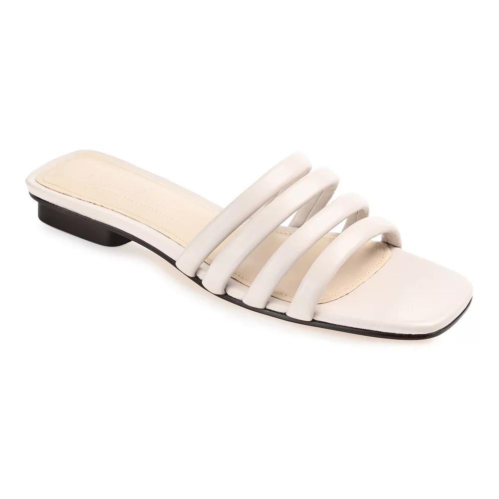 Journee Cendi Womens Leather Slide Sandals Product Image