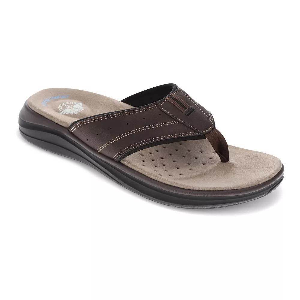 Dockers® Banks Men's Flip-Flop Sandals, Size: 7, Dk Brown Product Image