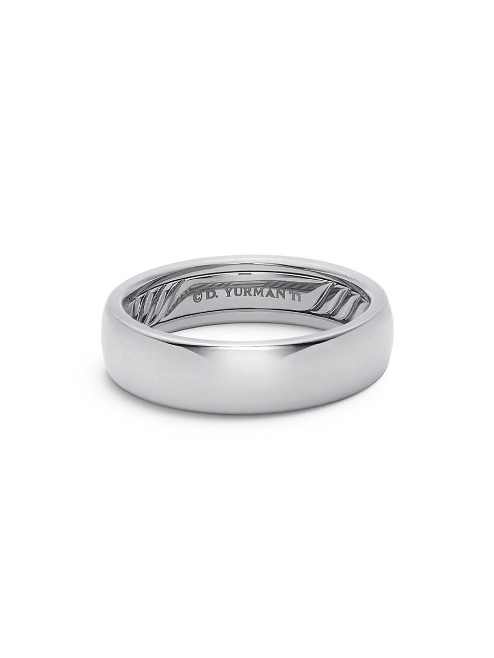 David Yurman Mens Gray Titanium Classic Polished Band Product Image
